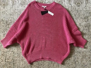 Banana Republic Baumwolle Cropped Dolman Pullover Neu mit Etikett - Größe XL Rose Rosa - Bild 1 von 7