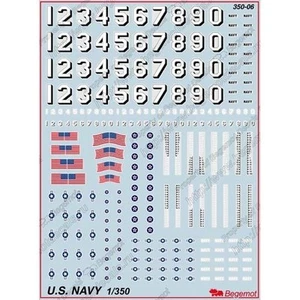 Begemot 350-006 US Navy flags 1/350 scale decals - Picture 1 of 1