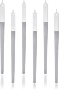 "6 Stück Diamant Metall Nagelfeilen Edelstahl scharfe spitze Spitze Profi Ma - Bild 1 von 7