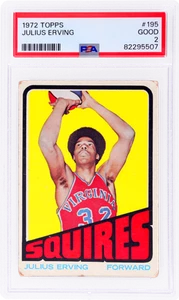 1972 Topps Julius Erving #195 PSA 2 Rookie RC - Picture 1 of 2