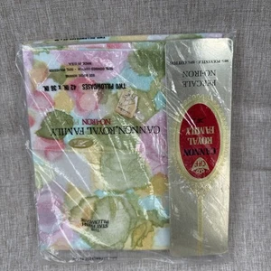 Vintage Cannon Royal Family Pillowcases Standard Floral No-Iron 42x36 USA New - Picture 1 of 8