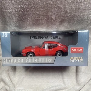 Sun Star Triumph GT6 MK 3 Pimiento Red 1:18 European Collectables #1058 New - Picture 1 of 21