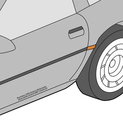 Moldura central de para-lama traseiro esquerdo qualidade restauração GM para 1984-90 C4 Corvette - Imagem 1 de 3