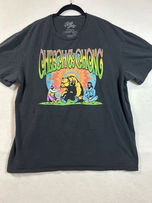 Cheech and Chong California Bear Smoking Black T shirt XXL  Vintage Grunge Weed - Image 1 of 4