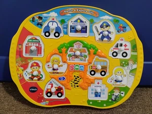 HTF Vtech Match & Explore Talking Puzzle People's Occupations WORKS & COMPLETE - Picture 1 of 7