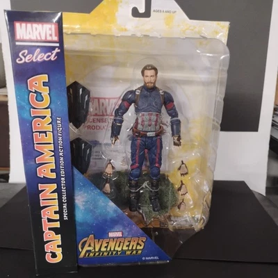 Figura de acción Marvel SELECT Avengers Infinity War Capitán América nueva en caja Foto 1 de 3