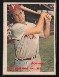 1957 Topps #174 Willie Jones (crease)(Low Grade) - Picture 1 of 2