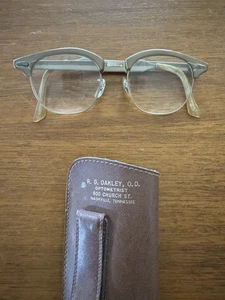 1950s SHURON 6 Eyeglasses Frames 48–12K Gold-Filled Aluminum Vtg Vintage Eyewear - Picture 1 of 17