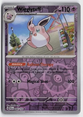 Pokemon Wigglytuff 084/193 Reverse Holo Rare SV02: Paldea Evolved NM - Image 1 of 2