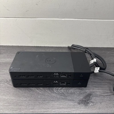 2x Estación de acoplamiento Dell WD19TB K20A USB-C HDMI Ethernet sin fuente de alimentación Foto 1 de 2