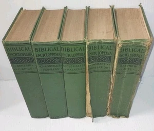 1903 Biblical Encyclopedia James Gray George Adams 5 Vol Set Antique Commentary - Imagen 1 de 22