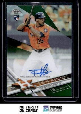 2017 Topps Chrome Rookie Auto Teoscar Hernandez /99 . #RA-TH Houston Astros - Image 1 of 3