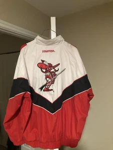 Vintage UNLV Runnin Rebels Windbreaker Starter Jacket XL Rare NCAA Bomber Coat - Picture 1 of 2