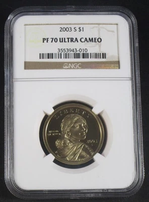 2003 S Sacagawea $1 NGC PF70 Ultra Cameo - Image 1 of 4