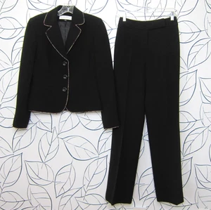 Tahari Arthur S. Levine Women’s Black Pant Suit Size 4 Professional Business - Picture 1 of 15