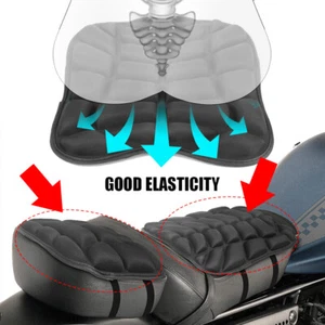 Universal Motorcycle Seat Air Pad Gel Seat Cushion Cover Relief Pressure - Picture 1 of 9