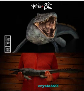Nanmu 1/35 Mosasaurus Figure Dinosaur Statue Head Carving Display Model Stock - Picture 1 of 25