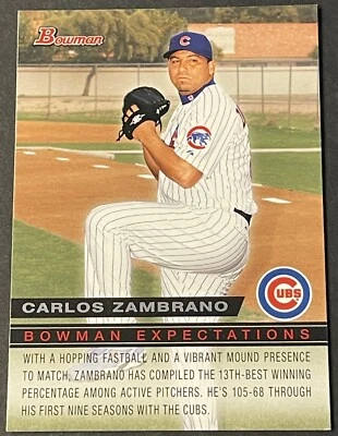 2010 Bowman Baseball Expectations #BE-26 Carlos Zambrano/Andrew Cashner   - Image 1 of 2