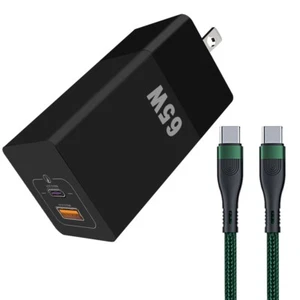 65W Type C Charger PD QC 3.0 Adapter Cable for Samsung Galaxy S23 SM-S911U Phone - Picture 1 of 1