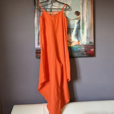 Gloria A. 💖Sz S Bright Orange Women Jumpsuit 100% Cotton Summer Fun💖 - Image 1 of 4