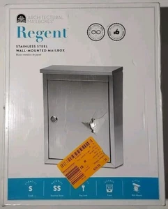ARCHITECTURAL MAILBOXES Regent Stainless Steel Locking Wall Mount Safe Packages - Picture 1 of 5