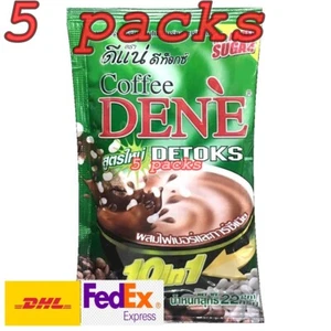 5 X Dene Detox Café Control de Peso Excreto Adelgazante 30 Sobres - Imagen 1 de 15