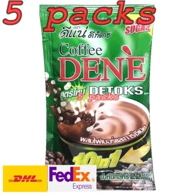5 X Dene Detox Coffee Weight Management Excrete Slimming 30 Sachets - Image 1 of 4