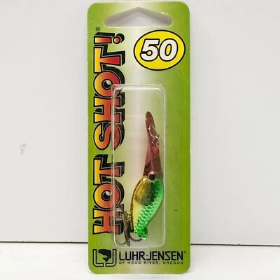 Luhr Jensen Hot Shot 50 Gold Green Pirate Fishing Lure 5433-050-0922 - Image 1 of 4