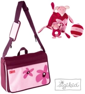 Sigikid Luxus rosa/lila Baby Wickeltasche mit Taschen und Stofftier Set Neu mit Etikett - Bild 1 von 1