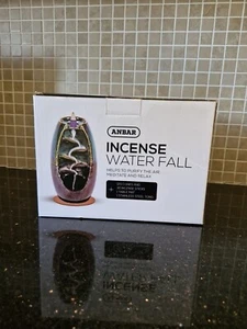 Anbar Incense Waterfall Backflow Burner NEW Blue 120 Cones Boxed BNIB  - Picture 1 of 8