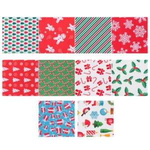 40 Pcs Fabric Squares Christmas Fabric Bundles Xmas Fabric Patchwork - Picture 1 of 12