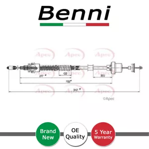 Cable de embrague Benni se adapta a MG ZR 2001-2005 Rover 25 2003-2005 1.1 1.4 1.6 - Imagen 1 de 2