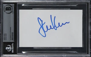 Bulls Steve Kerr Authentic Signed 3x5 Index Card Autographed BAS Slabbed - Picture 1 of 2