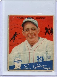 1934 Goudey Frank Don Hurst Philadelphia Phillies #33 ⭐️💥🎯 F/G - Picture 1 of 2