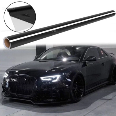 Envoltura de vinilo negro brillante para automóvil calcomanía calcomanía rollo de hoja de película para Audi TT RS A3 A4 A5 Foto 1 de 4