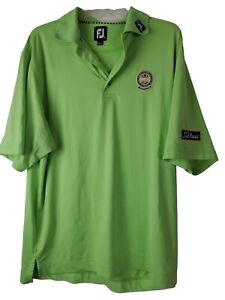 FootJoy Titleist PGA Professional Tour Stretch Golf Polo Shirt Mens M Green LP