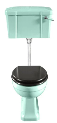 TRTC Art Deco T Green Low Level Toilet Traditional Victorian Edwardian - Image 1 of 3