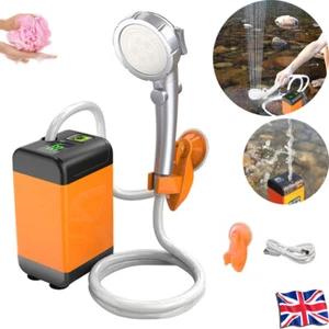 Portable Shower Camping Shower Camp Outdoor Shower Pump Electric Rechargeable - Picture 1 of 14
