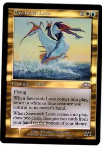 MTG SAWTOOTH LOON PLANESHIFT FOIL CREATURA NON COMUNE LP/NM BLU BIANCO VOLANTE EDH - Foto 1 di 2