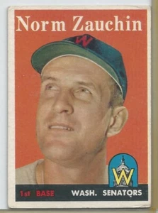 De colección 1958 Topps Norm Zauchin #422 Hi # - Imagen 1 de 1