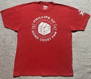 Phillips 66 Men's XL Red 2021 Home Court Fan Promo Big 12 Championship T-Shirt - Picture 1 of 5