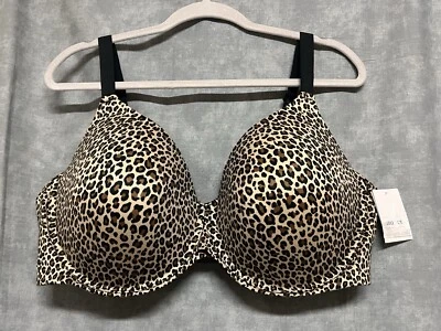 46DD Auden The Superstar t-shirt bra full coverage lightly lined animal print - Image 1 of 4