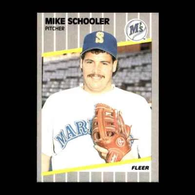 Mike Schooler 1989 Fleer Rookie Seattle Mariners #559 R322H 60 - Image 1 of 2