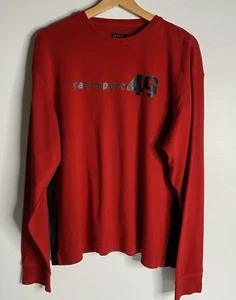 GANT US Sport 49 Sweatshirt Men L Red Black L/Sleeve Cotton Spell Out Logo 90s - Picture 1 of 21