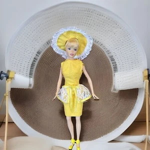 1999 Disney Mattel Barbie Doll Cinderella? Hand made Yellow Pokadot Outfit - Picture 1 of 16