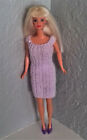 hand knitted barbie doll clothes. Dresss +shoes