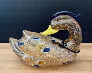 Figura de vidrio pato escultura pájaro figura decorativa arte en vidrio cristal decoración figura animal  - Imagen 1 de 6