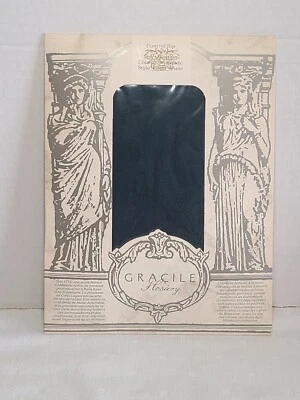 New Gracile Hosiery Control Top Pantyhose Size Med Emeraude Color Lycra Sheer - Image 1 of 4