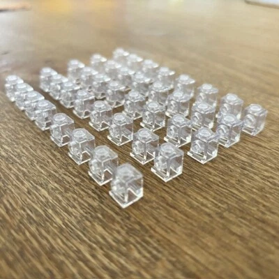 LEGO 1x1 Angular Brick (part 4070) 40 pieces, TRANSPARENT CLEAR, FREE UK Postage - Image 1 of 2