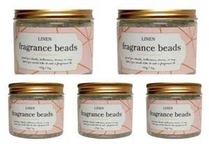 Lot of 5 Jars of Linen Natural Magic Fragrance Gel Beads Air Freshener 5oz each - Picture 1 of 3